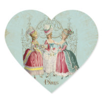 Marie Antoinette French Paris Ladies Heart Sticker