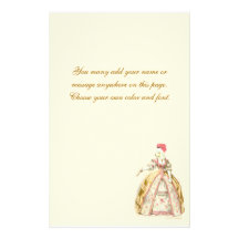 Marie Antoinette French Poodle Stationery