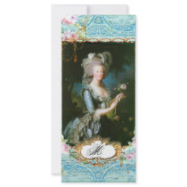 Marie Antoinette French Stationery and Cards Rack Card Template