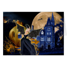 Marie Antoinette Halloween Masquerade Card