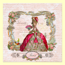 Marie Antoinette Hot Pink & Paris invitations