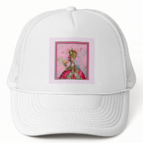Marie Antoinette Hot Pink & Peacock Hat