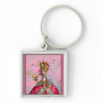 Marie Antoinette Hot Pink & Peacock Key Chains