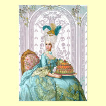 Marie Antoinette in Aqua business cards