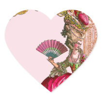 Marie Antoinette in Hot Pink Heart Sticker