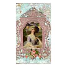 Marie Antoinette in Pink Frame Business Card