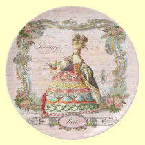 Marie Antoinette in Pink with Pink Roses plates