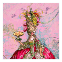 Marie Antoinette Let them Eat Cake Custom Invitation