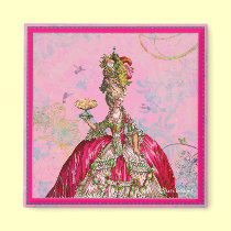 Marie Antoinette Let them eat cake & Peacock magnets