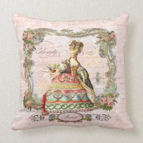 Marie Antoinette Paris and Pink Roses pillows