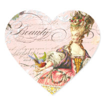 Marie Antoinette Paris Pink Roses Stickers