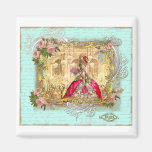 Marie Antoinette Party at Versailles in Aqua Fridge Magnets