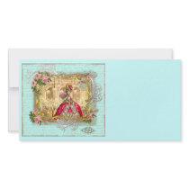 Marie Antoinette Party at Versailles in Aqua Photo Card Template