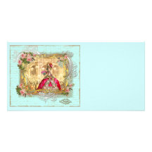 Marie Antoinette Party at Versailles in Aqua Photo Card Template