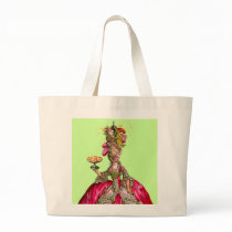 Marie Antoinette peacock and cake Canvas Bags