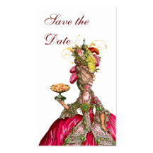 Marie Antoinette peacock and cake Business Card Templates