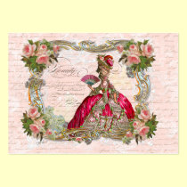 Marie Antoinette & Pink Roses business cards