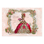 Marie Antoinette & Pink Roses Business Card Templates