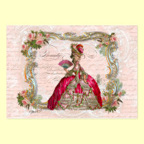 Marie Antoinette & Pink Roses business cards