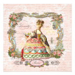 Marie Antoinette Pink Roses in Paris Invite