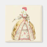 Marie Antoinette Poodle Fashion Plate Stationery Fridge Magnets