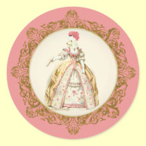 Marie Antoinette Poodle stickers