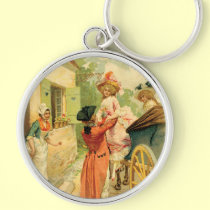 Marie Antoinette romantic Style Vintage Art Design keychains