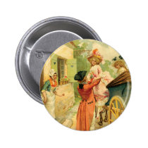 Marie Antoinette Style Vintage Art Design buttons