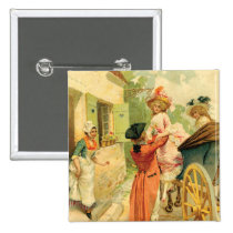 Marie Antoinette Style Vintage Art Design buttons