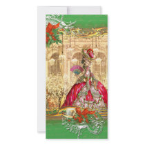 Marie Antoinette Versailles Christmas Tea Party Photo Cards