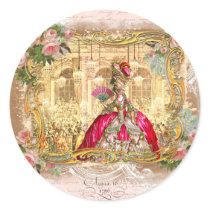 Marie Antoinette Versailles Party Pink Sticker