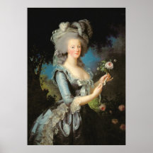 Marie Antoinette  with a Rose, 1783 Poster