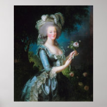 Marie-Antoinette with the Rose by Elisabeth Lebrun Print