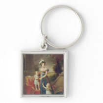 Marie-Caroline de Bourbon  with her Children Key Chain