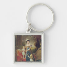 Marie-Caroline de Bourbon  with her Children Key Chain