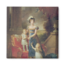 Marie-Caroline de Bourbon  with her Children Fridge Magnet