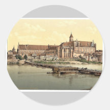 Marienburg, west side, Prussia, Germany (i.e., Mal Round Sticker