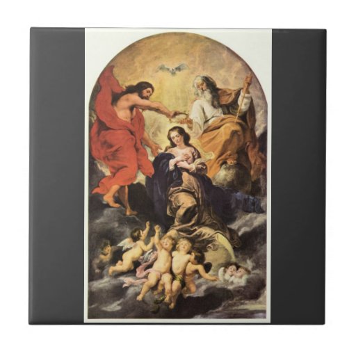 Marie's coronation by Paul Rubens Ceramic Tile