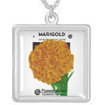 Marigold Vintage Seed Packet Pendant