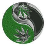 MARIJUANA YIN YANG STICKER