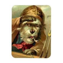 Marin salé de chien de mer antique vintage d'amuse magnet