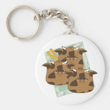 Marinated Moo Moo Dumplings Platter Keychains