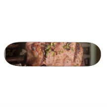 Marinated Steak On Grill Custom Skate Board