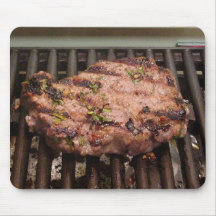 Marinated Steak On Grill Mouse Pad