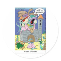 Marine Antoinette (The Fish) Funny Tees Mugs Gifts Round Sticker