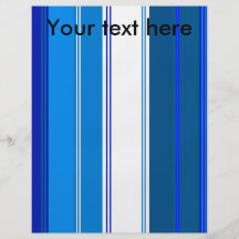 Marine blue and white stripes custom flyer