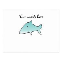 Marine blue shark post card