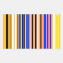 Marine blue yellow and white stripes stickers