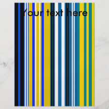 Marine blue yellow white stripes flyer
