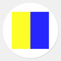 Marine Flag K Round Sticker